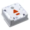 Tri-Lynx® - Rectangular Clear Lens White Housing Surface Mount LED Courtesy Light With Motion And Dusk/Dawn Sensor (3.5"L X 3.3"W X 1.3"D)