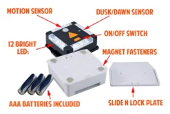 Tri-Lynx® - Rectangular Clear Lens White Housing Surface Mount LED Courtesy Light With Motion And Dusk/Dawn Sensor (3.5"L X 3.3"W X 1.3"D) -Magma Store 00026w 5