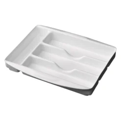 Icon Technologies® 00191 - White Plastic Sliding Cutlery Tray With Compartments