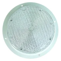 Fasteners Unlimited® - Command Round Clear Lens Silver Case Incandescent Porch/Utility Light