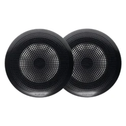 Fusion® 010-02080-10 - EL Series 80W 2-Way 4-Ohm 6.5" Black Flush Mount Speakers, Pair