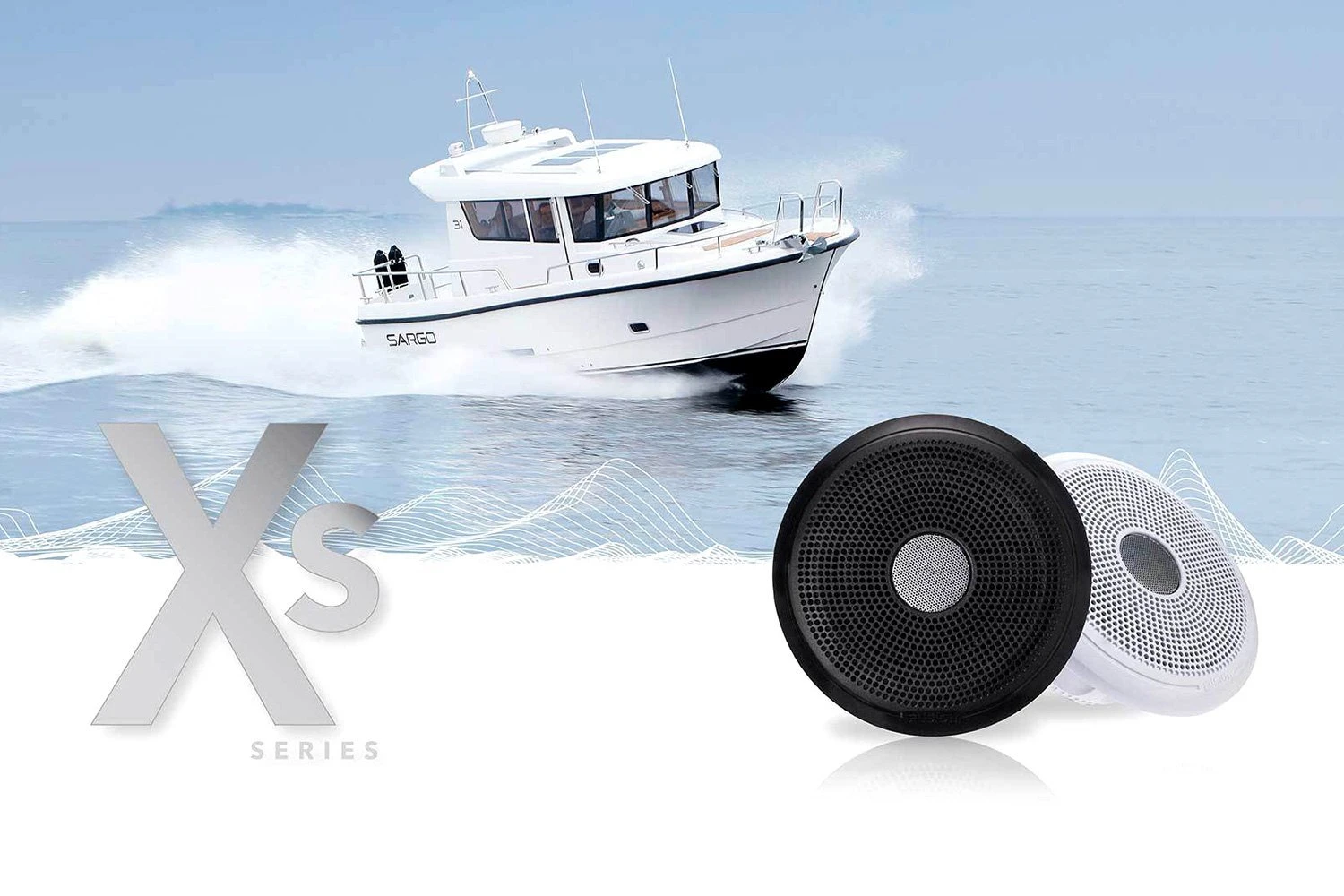 Fusion® 010-02196-00 - XS Classic Series 200W 2-Way 4-Ohm 6.5" Black/White Flush Mount Speakers, Pair 10 Fusion® 010-02196-00 - XS Classic Series 200W 2-Way 4-Ohm 6.5" Black/White Flush Mount Speakers, Pair - Image 10