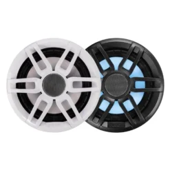 Fusion® 010-02196-20 - XS Sport Series 200W 2-Way 4-Ohm 6.5" White/Gray Flush Mount Speakers With LED Lights, Pair