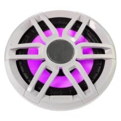 Fusion® 010-02196-20 - XS Sport Series 200W 2-Way 4-Ohm 6.5" White/Gray Flush Mount Speakers With LED Lights, Pair -Magma Store 010 02196 20 3