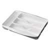 Icon Technologies® 01222 - Pewter Gray Plastic Sliding Cutlery Tray With Compartments