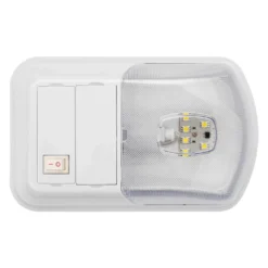 AP Products® 016-BL3002 - Brilliant Light Series Oblong Surface Mount LED Single Bulb Overhead Light With Switch (8.5"L X 5.3"W X 2.0"D)