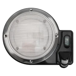 AP Products® - Star Lights™ SL2000 Round Clear Lens White Case Incandescent Motion Activated Porch Light With Switch