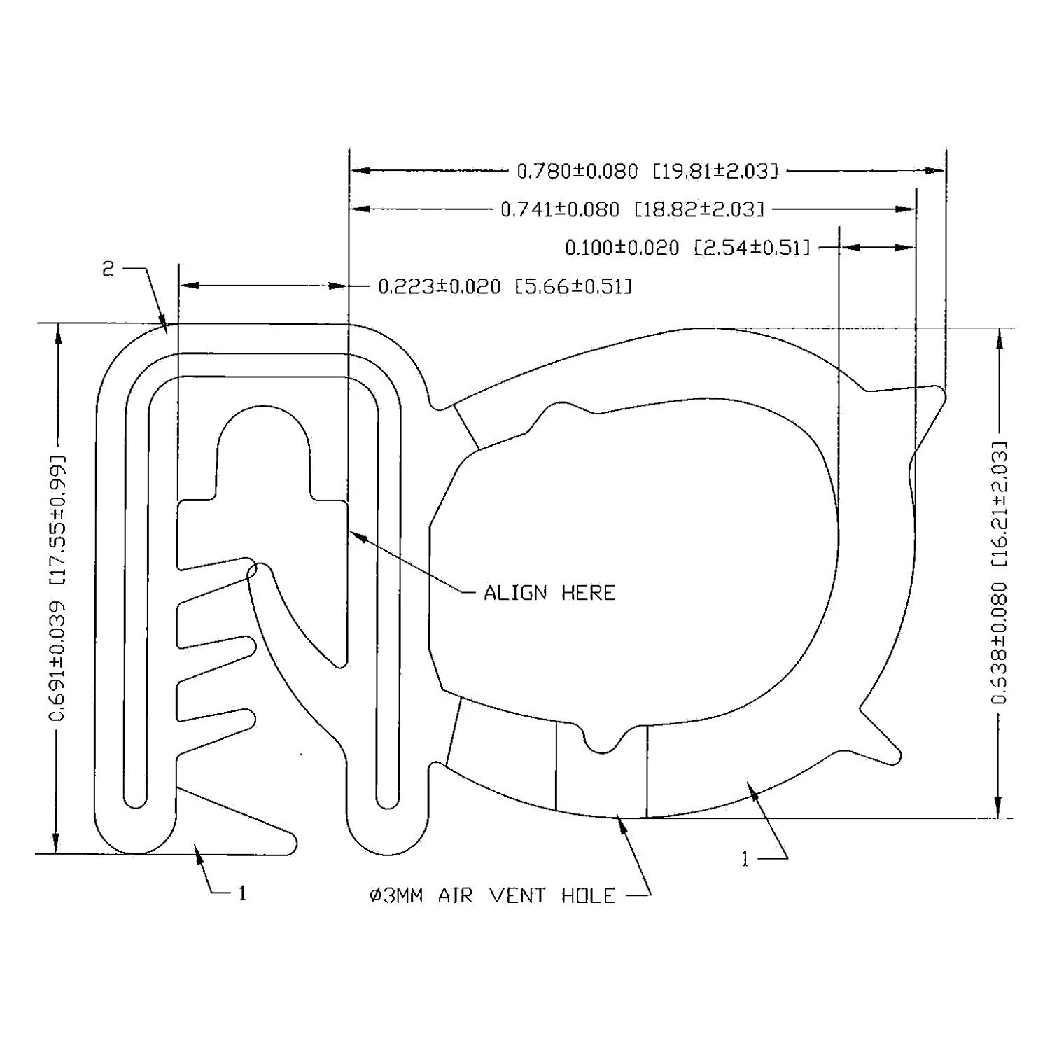 AP Products® 018-088-BB - 28' Black EPDM Sponge Rubber Door/Window Single Bulb Seal 2 AP Products® 018-088-BB - 28' Black EPDM Sponge Rubber Door/Window Single Bulb Seal - Image 2