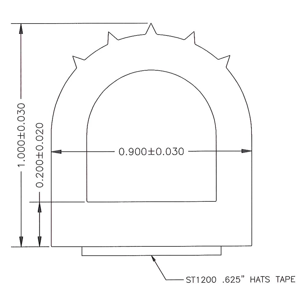 AP Products® 018-1097 - 50' White EPDM Sponge Rubber Door/Window D-Seal With Ribs 2 AP Products® 018-1097 - 50' White EPDM Sponge Rubber Door/Window D-Seal With Ribs - Image 2