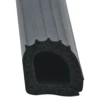 AP Products® 018-206 - 50' Black EPDM Sponge Rubber Door/Window D-Seal With Ribs