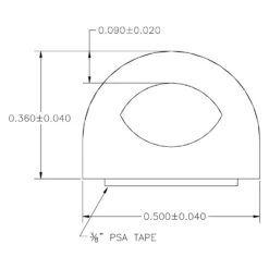 AP Products® 018-224 - 50' Black EPDM Sponge Rubber Door/Window D-Seal -Magma Store 018 224 2