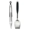 Mr. Bar-B-Q® - Stainless Steel 2-Piece BBQ Tool Set With Comfortable Non-Slip Rubberized Handles