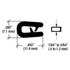 Fairchild® - 50' Mini Edge Trim With Segmented Steel Core -Magma Store 0341 50 2