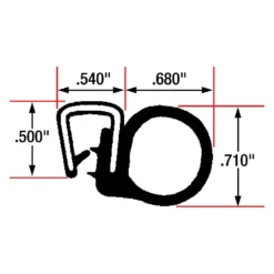 Fairchild® - 25' Black Edge Trim With Segmented Steel Core