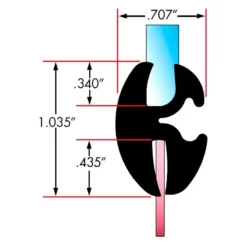 Fairchild® - 25' Self-Sealing Weatherstrip -Magma Store 0440 25 l