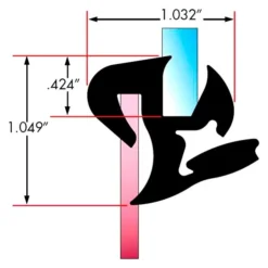 Fairchild® - 25' Decorative Single Lip Trim Seal -Magma Store 0602 25
