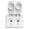 Prime Products® 08-6212 - White Double TV Wall Plate
