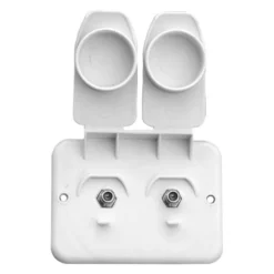 Prime Products® 08-6212 - White Double TV Wall Plate