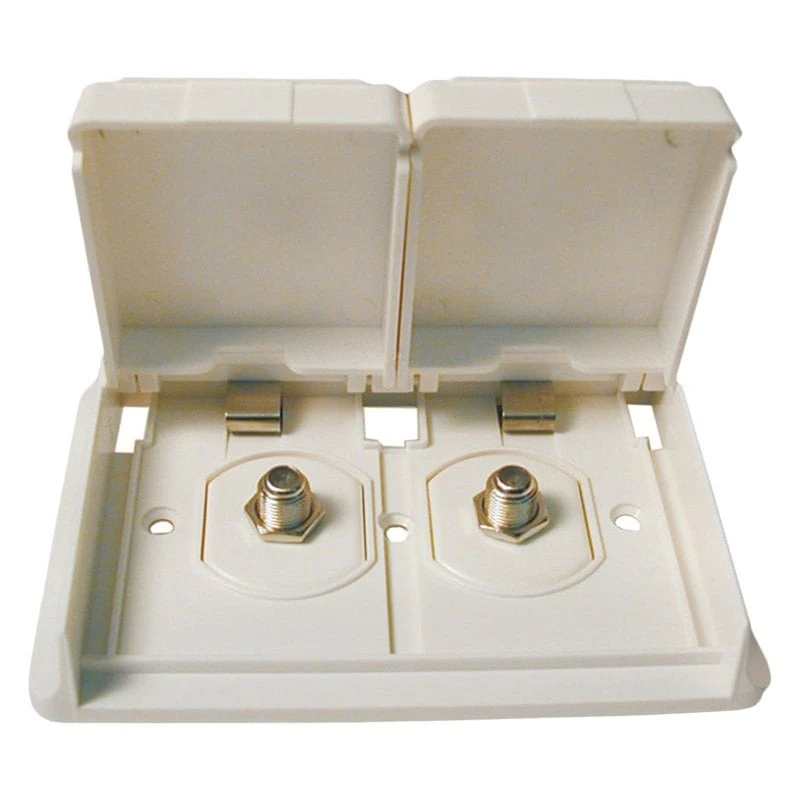 Prime Products® 08-6301 - White Double TV Outlet 2 Prime Products® 08-6301 - White Double TV Outlet - Image 2