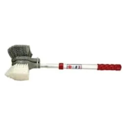 Adjust-A-Brush® - 4" Gray/White Double Wash Brushes With Adjustable Handle (2 Pieces)