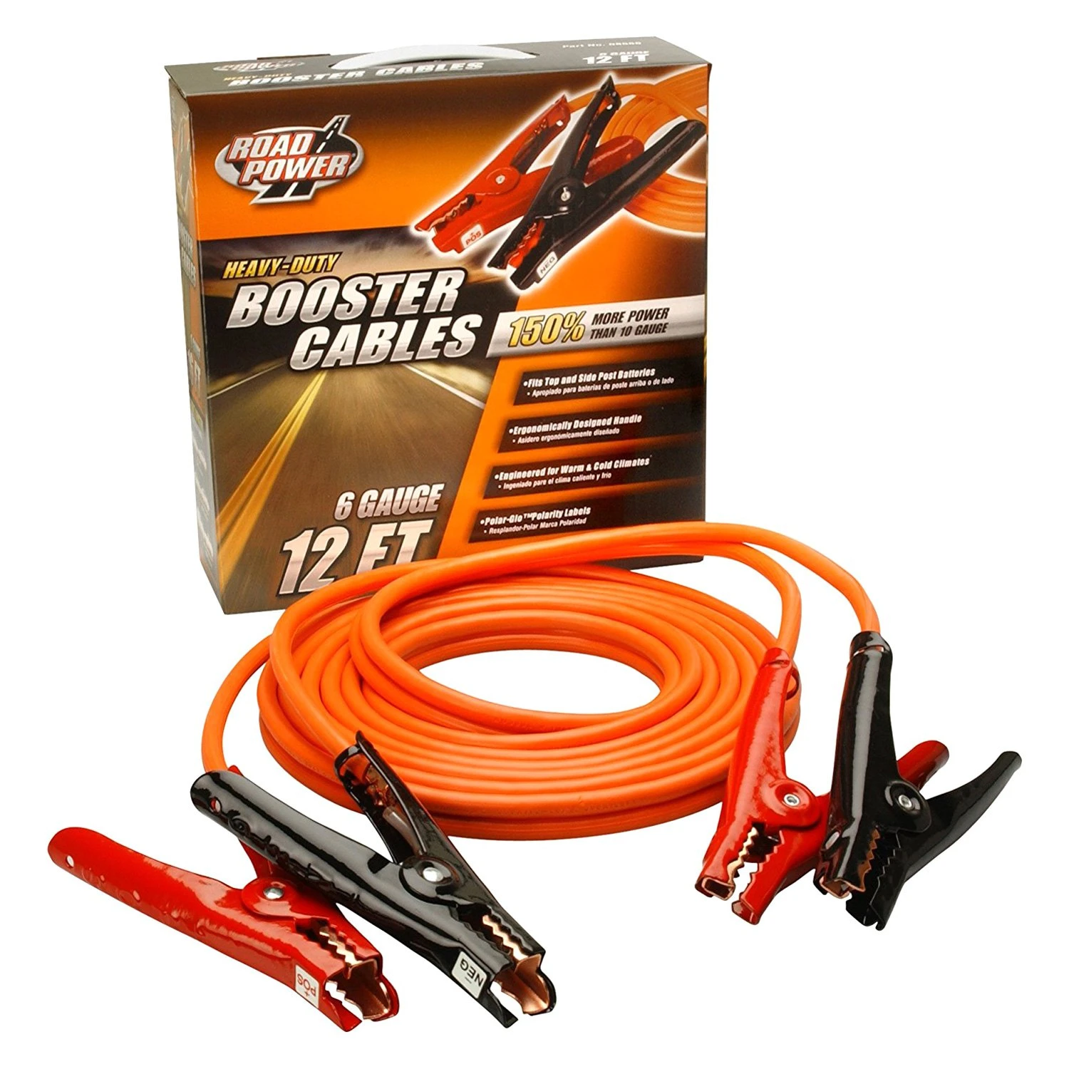 Coleman Cable® - 12' 6 AWG Heavy Duty Booster Cables 1 Coleman Cable® - 12' 6 AWG Heavy Duty Booster Cables