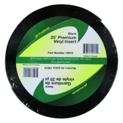 JR Products® 10015 - 25' Black Vinyl Premium Trim Insert