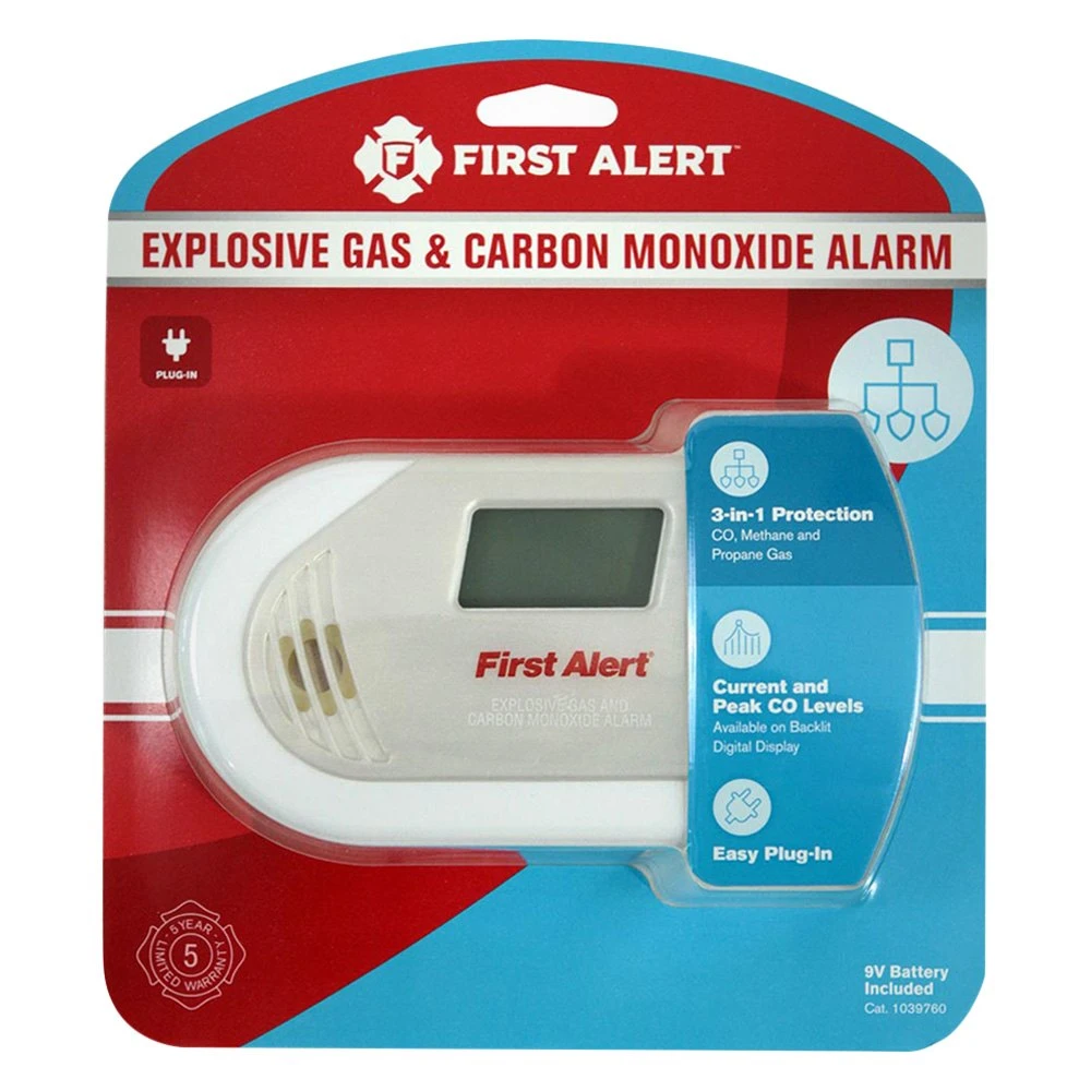 First Alert® - White Surface Mount Explosive Gas/Carbon Monoxide Alarm With Battery Backup & Digital Display 8 First Alert® - White Surface Mount Explosive Gas/Carbon Monoxide Alarm With Battery Backup & Digital Display - Image 8