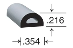 Clean Seal® - 50' Black EPDM Sponge Rubber Door/Window D-Seal -Magma Store 1085h2 50 2