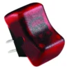 JR Products® - Single SPST On/Off Rectangular Black /Red Illuminated Contour Multi Purpose Switch