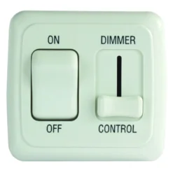 JR Products® 12065 - White Slider Labled Dimmer Switch