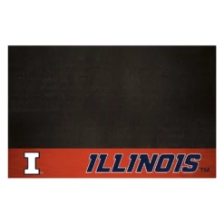 FanMats® 12119 - NCAA University Of Illinois 26" X 42" Grill Mat With "I" Logo & "Illinois" Wordmark