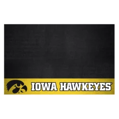 FanMats® 12120 - NCAA University Of Iowa 26" X 42" Grill Mat With "Hawkeye" Logo & "Iowa Hawkeyes" Wordmark