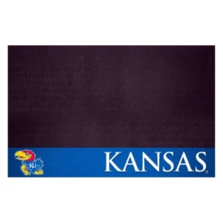 FanMats® 12121 - NCAA University Of Kansas 26" X 42" Grill Mat With "KU Bird" Logo & "Kansas" Wordmark