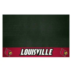 FanMats® 12123 - NCAA University Of Louisville 26" X 42" Grill Mat With "Cardinal" Logo & "Louisville" Wordmark