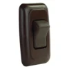 JR Products® 12135 - Single SPST On/Off Brown Lighting Switch