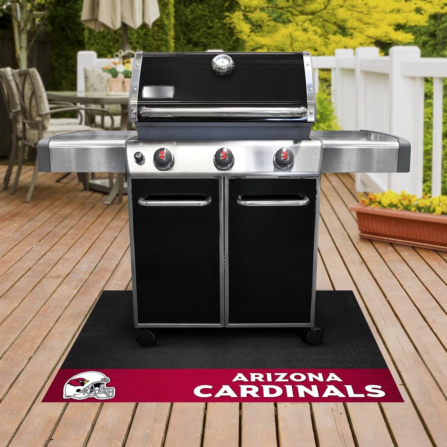 FanMats® 12174 - NFL "Arizona Cardinals" 26" X 42" Grill Mat With "Cardinal" Logo & Wordmark 1 FanMats® 12174 - NFL "Arizona Cardinals" 26" X 42" Grill Mat With "Cardinal" Logo & Wordmark
