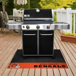 FanMats® 12180 - NFL "Cincinnati Bengals" 26" X 42" Grill Mat With "Striped B" Logo & "Cincinnati Bengals" Wordmark