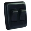 JR Products® 12235 - Double SPST On/Off Black Lighting Switch
