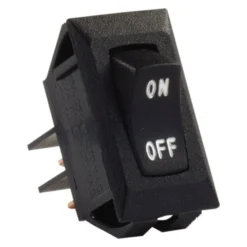 JR Products® 12591-5 - Single SPST On/Off Rectangular Labled Black Multi Purpose Switch