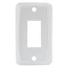 JR Products® 12841-5 - Single White Oblong Face Plate For Multi Purpose Switches (1.13" X 0.55")
