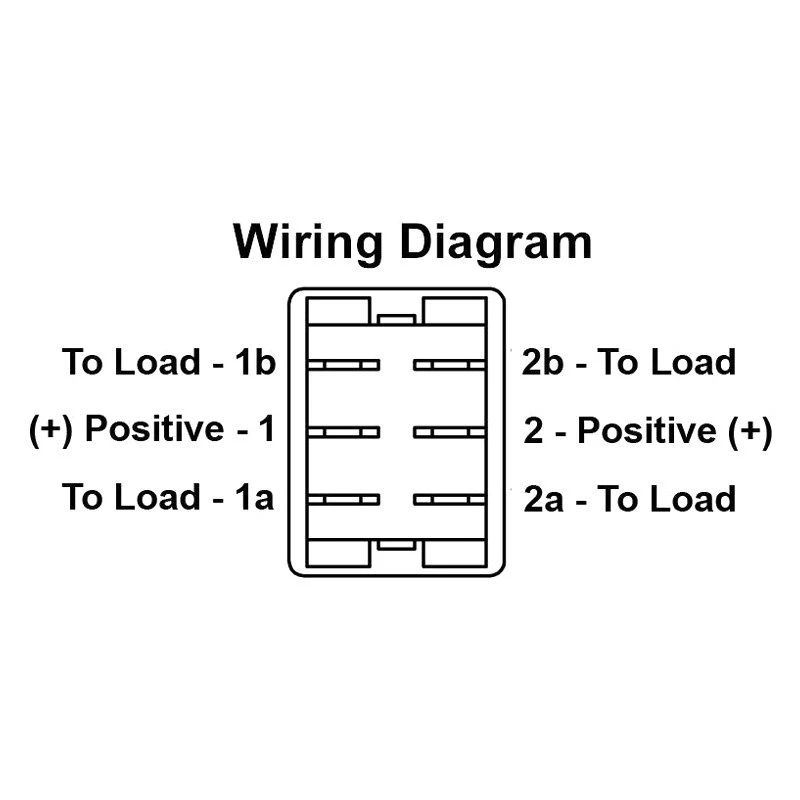 JR Products® 13025 - Single DPDT On/Off/On Rectangular Black Multi Purpose Switch 2 JR Products® 13025 - Single DPDT On/Off/On Rectangular Black Multi Purpose Switch - Image 2