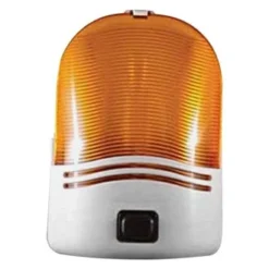 Fasteners Unlimited® 007-30SAP - Omega Oblong Amber Lens White Case Incandescent Porch Light With Switch