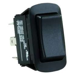 JR Products® - Single SPDT On/Off/On Rectangular Black Waterproof Multi Purpose Switch