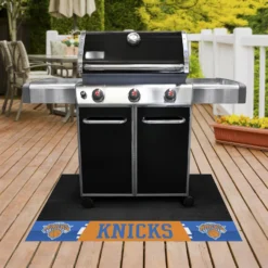 FanMats® 14214 - NBA "New York Knicks" 26" X 42" Grill Mat With "New York Knicks Icon" Logo & "New York" Wordmark -Magma Store 14214 2