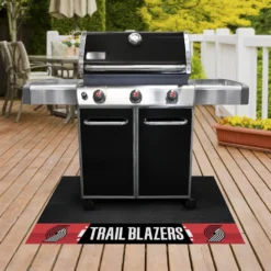 FanMats® 14219 - NBA "Portland Trail Blazers" 26" X 42" Grill Mat With "Pinwheel" Logo & "Portl& Trail Blazers" Wordmark -Magma Store 14219 2