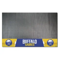FanMats® 14227 - NHL "Buffalo Sabres" 26" X 42" Grill Mat With "Circle Buffalo Crossed Sabres" Logo & Wordmark