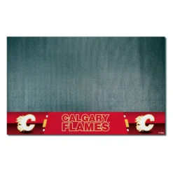 FanMats® 14228 - NHL "Calgary Flames" 26" X 42" Grill Mat With "Flaming C" Logo & Wordmark