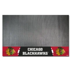 FanMats® 14230 - NHL "Chicago Blackhawks" 26" X 42" Grill Mat With "Native American" Logo & Wordmark