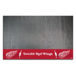 FanMats® 14234 - NHL "Detroit Red Wings" 26" X 42" Grill Mat With "Winged Wheel" Primary Logo & Wordmark
