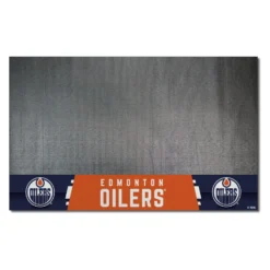 FanMats® 14235 - NHL "Edmonton Oilers" 26" X 42" Grill Mat With "Circle Oilers" Logo & Wordmark